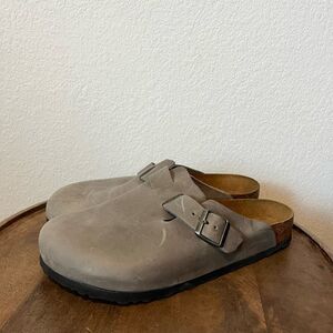 Birkenstock Gray Loafers & Slip-Ons